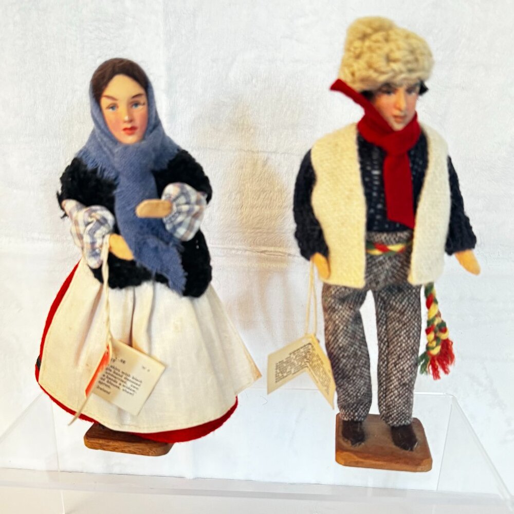 Vtg Set 2 Jay of Dublin Connemara Man & Woman of the Gaeltacht Doll Handmade Ire